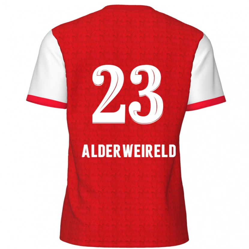 Danxen Kobiety Toby Alderweireld #23 Czerwony Biały Domowa Koszulka 2024/25 Koszulki Klubowe