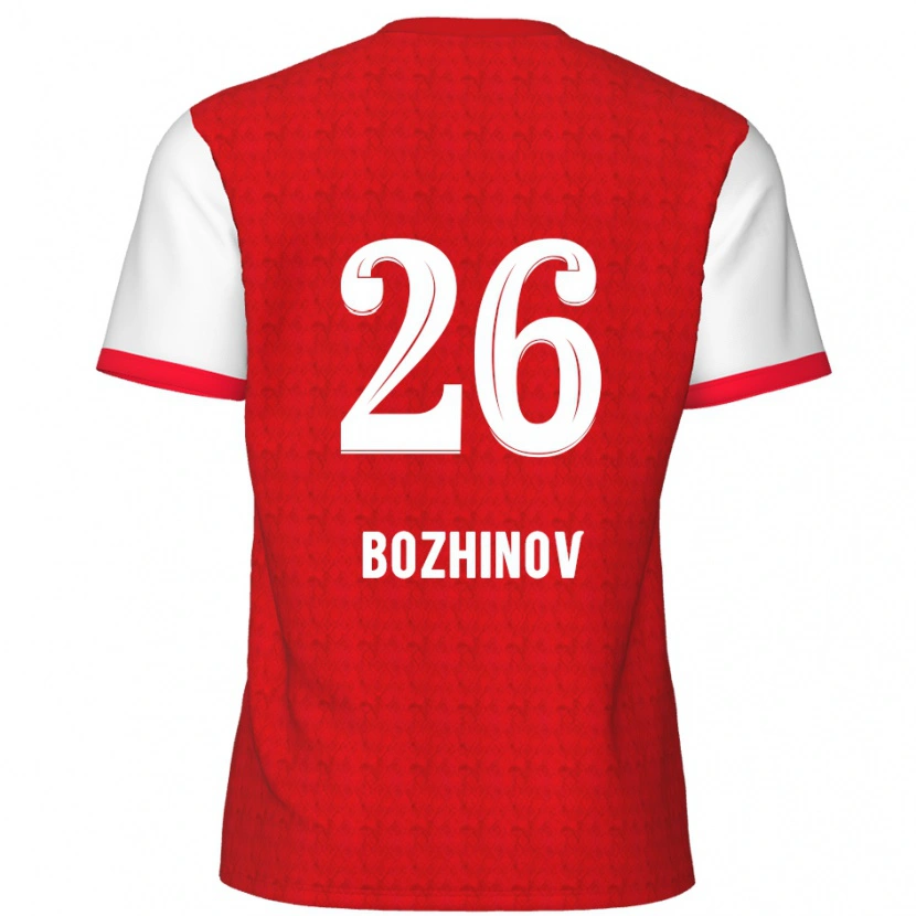 Danxen Kobiety Rosen Bozhinov #26 Czerwony Biały Domowa Koszulka 2024/25 Koszulki Klubowe