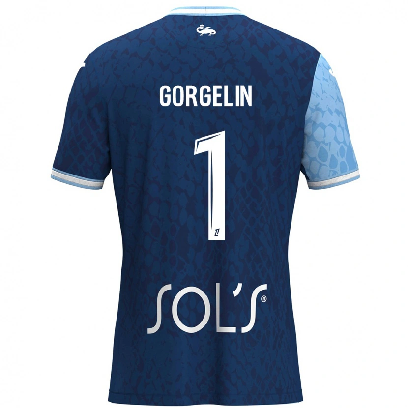 Danxen Kobiety Mathieu Gorgelin #1 Niebieski Ciemnoniebieski Domowa Koszulka 2024/25 Koszulki Klubowe