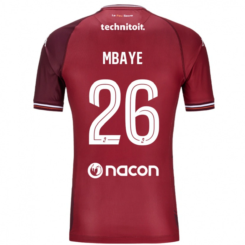 Danxen Kobiety Malick Mbaye #26 Czerwony Granatowy Domowa Koszulka 2024/25 Koszulki Klubowe