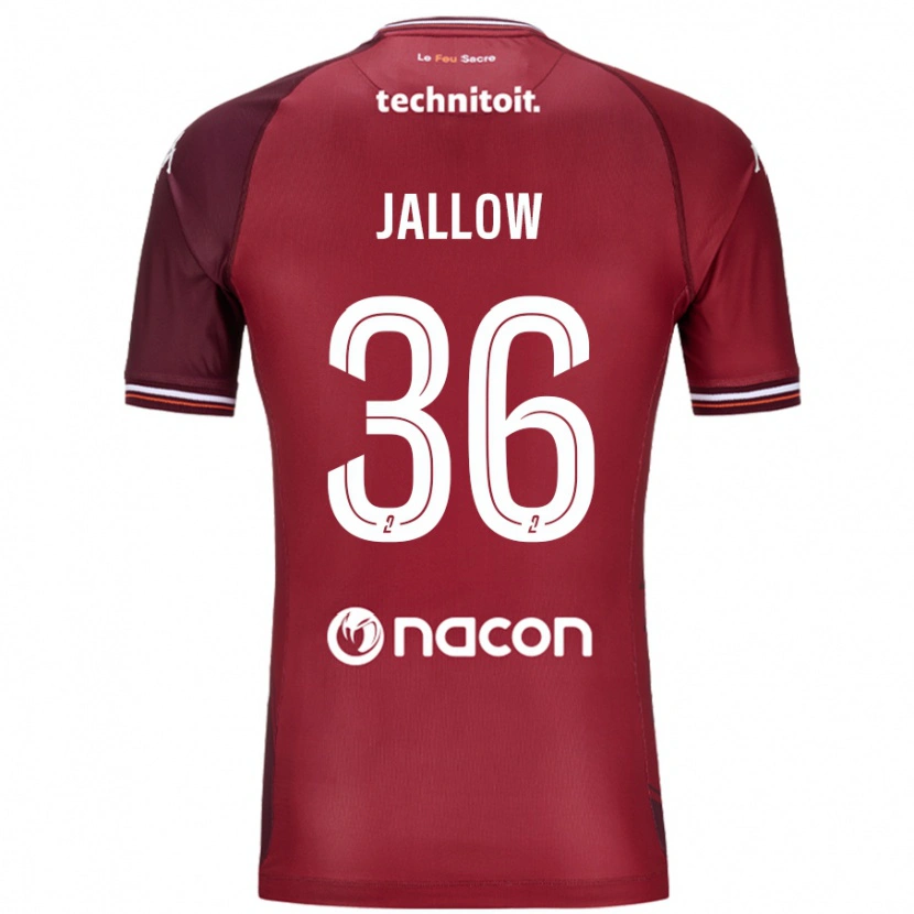 Danxen Kobiety Ablie Jallow #36 Czerwony Granatowy Domowa Koszulka 2024/25 Koszulki Klubowe