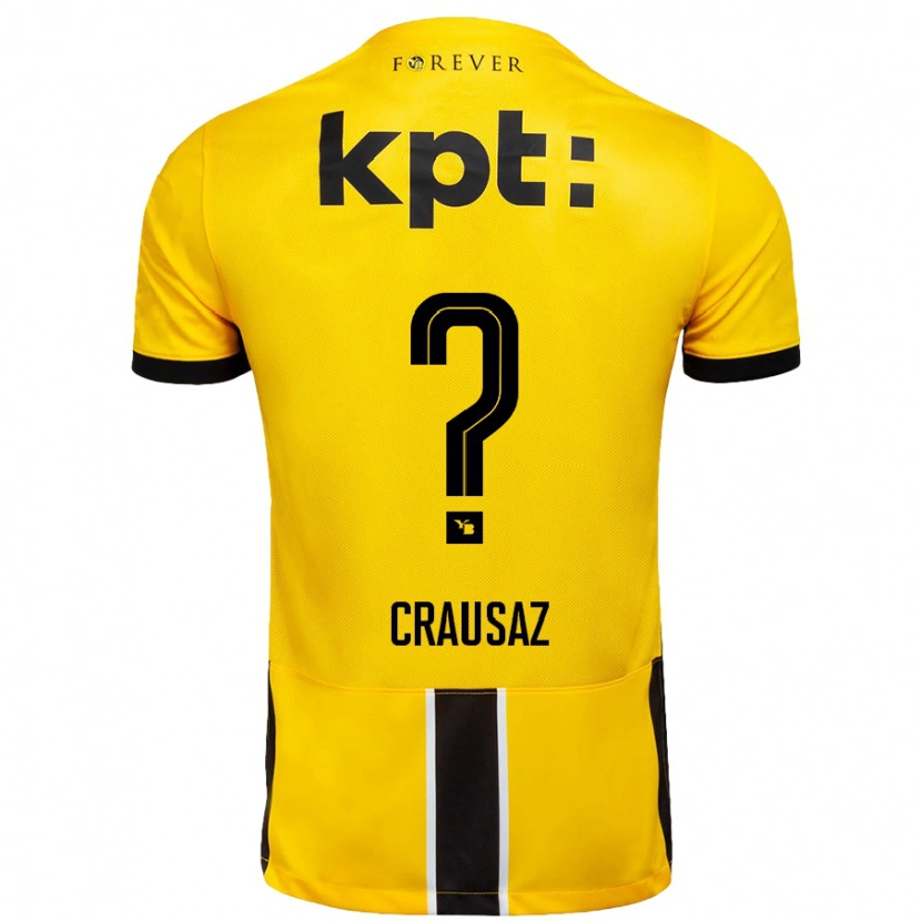 Danxen Kobiety Tim Crausaz #0 Żółto-Czarny Domowa Koszulka 2024/25 Koszulki Klubowe