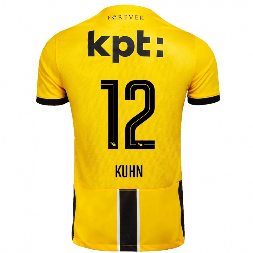 Danxen Kobiety Athena Kühn #12 Żółto-Czarny Domowa Koszulka 2024/25 Koszulki Klubowe