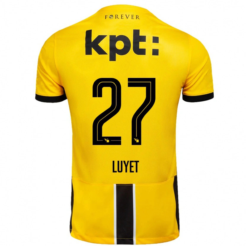 Danxen Kobiety Naomi Luyet #27 Żółto-Czarny Domowa Koszulka 2024/25 Koszulki Klubowe