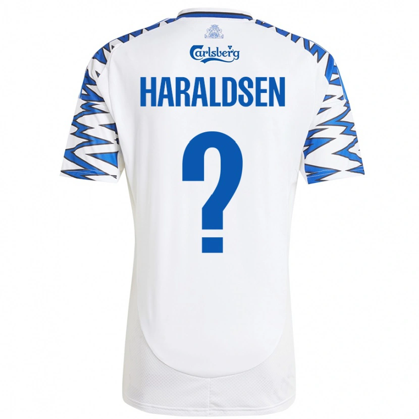 Danxen Kobiety Henrik Haraldsen #0 Biały Błękitny Domowa Koszulka 2024/25 Koszulki Klubowe