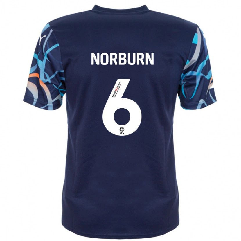 Danxen Kobiety Oliver Norburn #6 Granatowy Wyjazdowa Koszulka 2024/25 Koszulki Klubowe