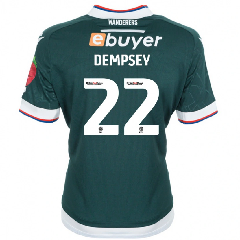 Danxen Kobiety Kyle Dempsey #22 Ciemnozielony Wyjazdowa Koszulka 2024/25 Koszulki Klubowe