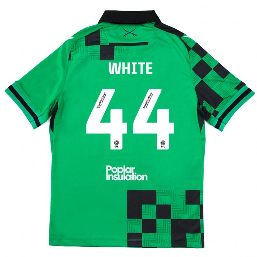Danxen Kobiety Charlie White #44 Zielony Czarny Wyjazdowa Koszulka 2024/25 Koszulki Klubowe