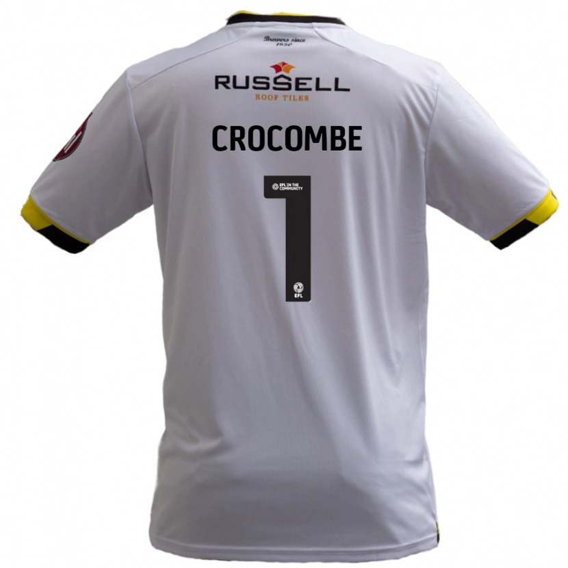 Danxen Kobiety Max Crocombe #1 Biały Wyjazdowa Koszulka 2024/25 Koszulki Klubowe
