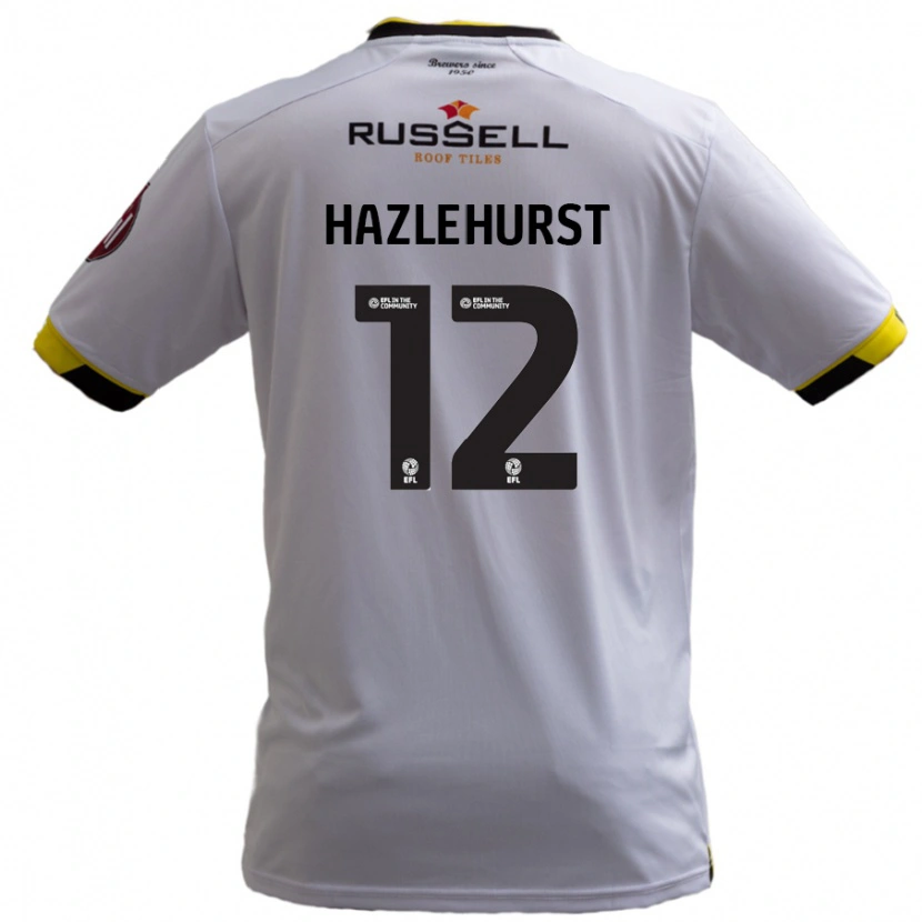 Danxen Kobiety Jack Hazlehurst #12 Biały Wyjazdowa Koszulka 2024/25 Koszulki Klubowe