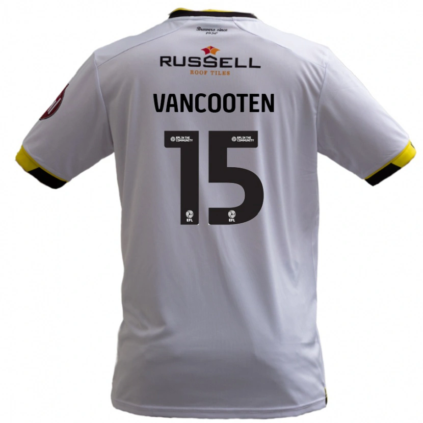 Danxen Kobiety Terence Vancooten #15 Biały Wyjazdowa Koszulka 2024/25 Koszulki Klubowe