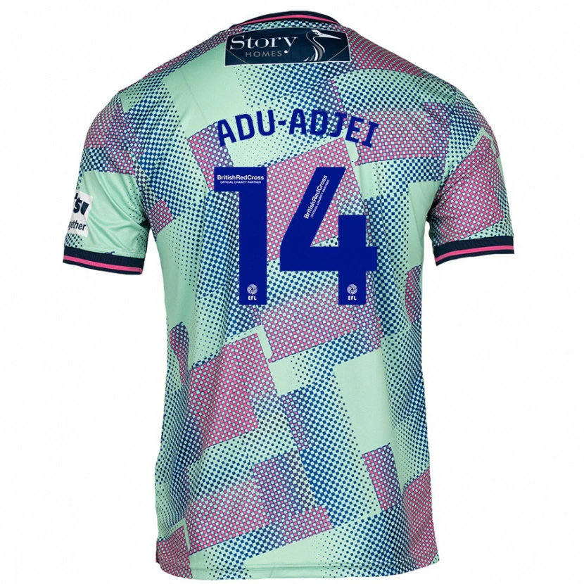Danxen Kobiety Daniel Adu-Adjei #14 Zielony Wyjazdowa Koszulka 2024/25 Koszulki Klubowe