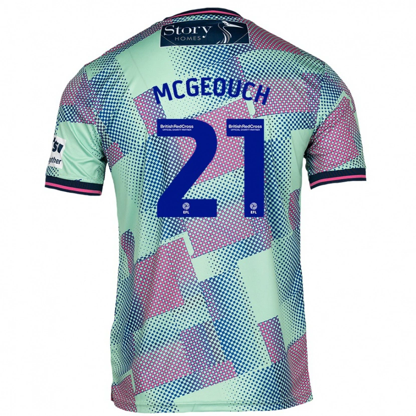 Danxen Kobiety Dylan Mcgeouch #21 Zielony Wyjazdowa Koszulka 2024/25 Koszulki Klubowe