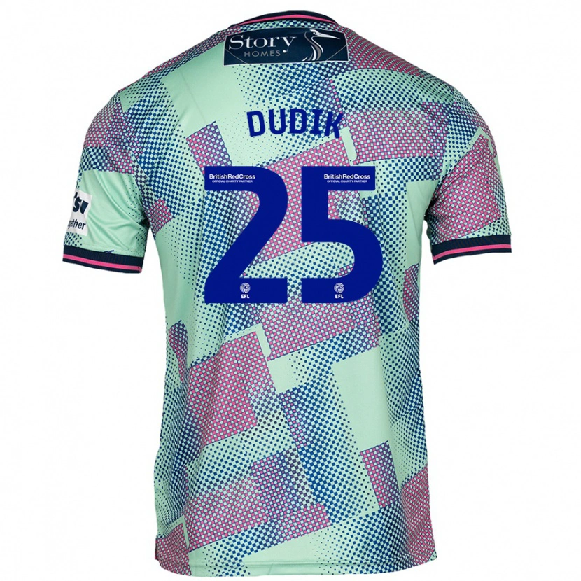 Danxen Kobiety Anton Dudik #25 Zielony Wyjazdowa Koszulka 2024/25 Koszulki Klubowe