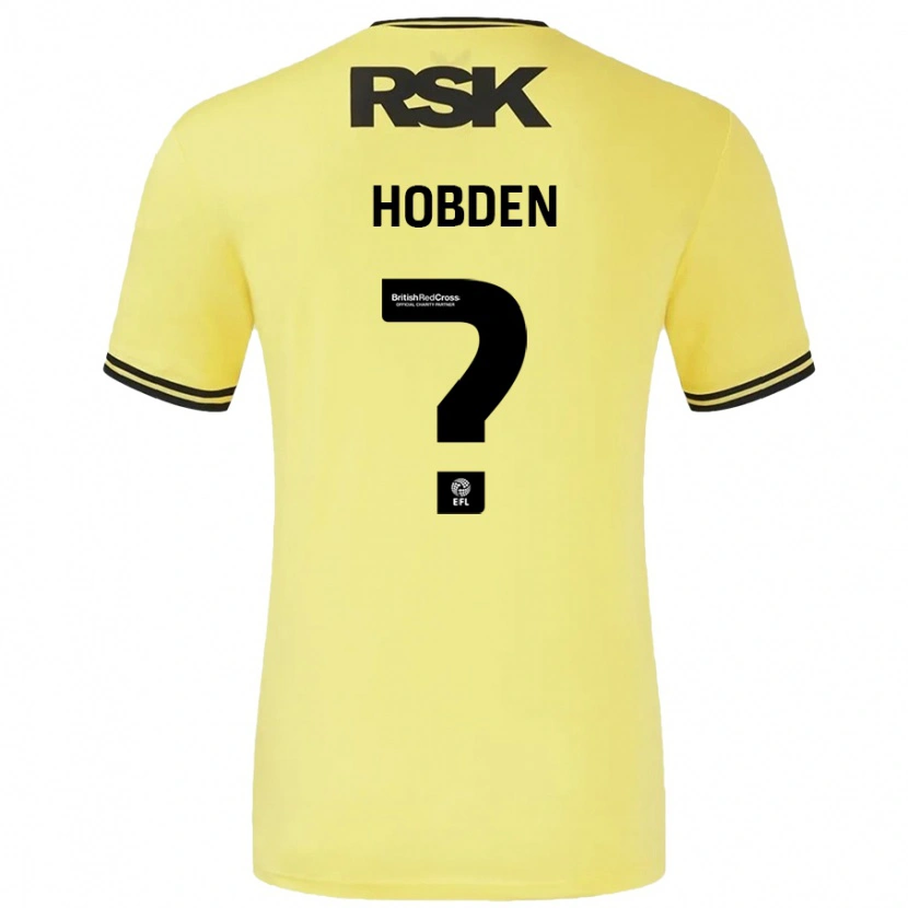 Danxen Kobiety Ollie Hobden #0 Żółty Czarny Wyjazdowa Koszulka 2024/25 Koszulki Klubowe