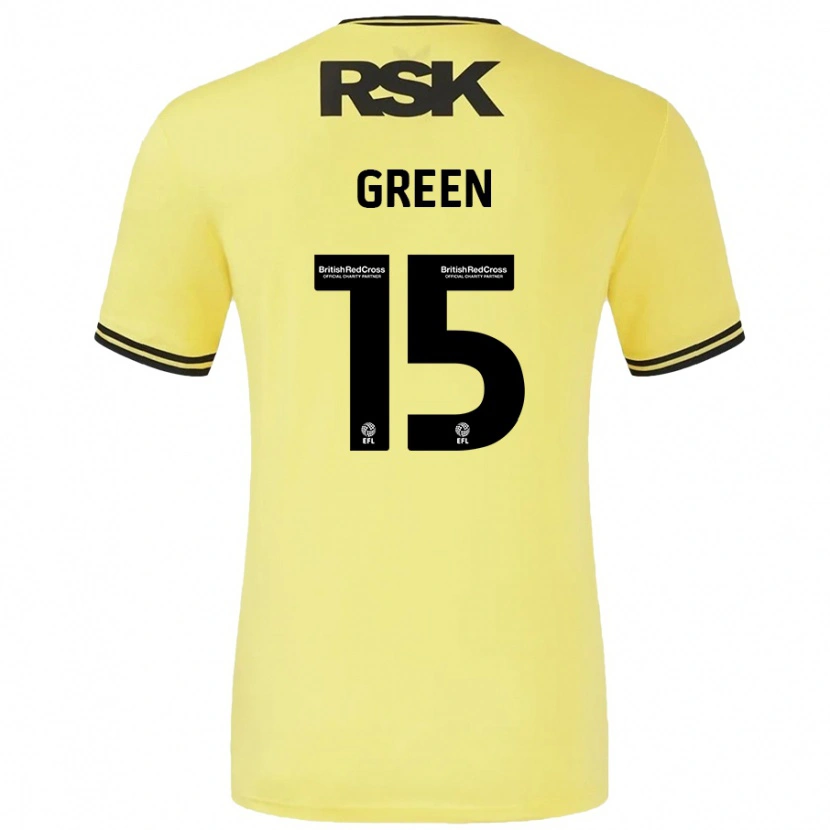 Danxen Kobiety Kayleigh Green #15 Żółty Czarny Wyjazdowa Koszulka 2024/25 Koszulki Klubowe