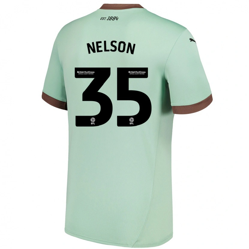 Danxen Kobiety Curtis Nelson #35 Jasnozielony Wyjazdowa Koszulka 2024/25 Koszulki Klubowe