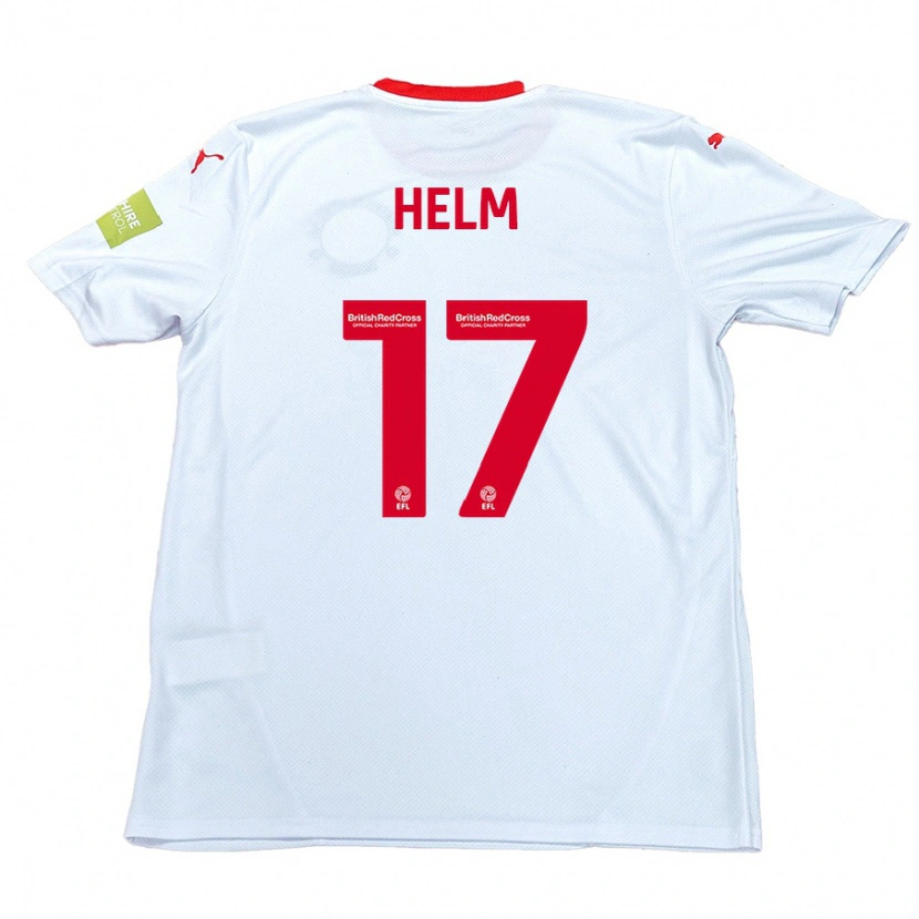 Danxen Kobiety Mark Helm #17 Biały Wyjazdowa Koszulka 2024/25 Koszulki Klubowe