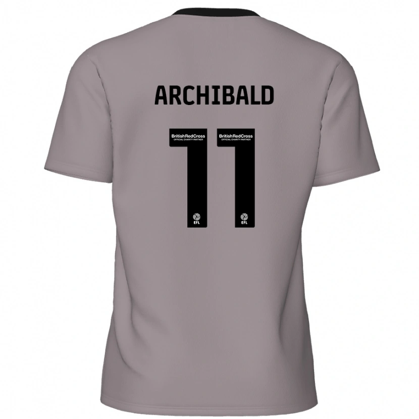 Danxen Kobiety Theo Archibald #11 Szary Wyjazdowa Koszulka 2024/25 Koszulki Klubowe