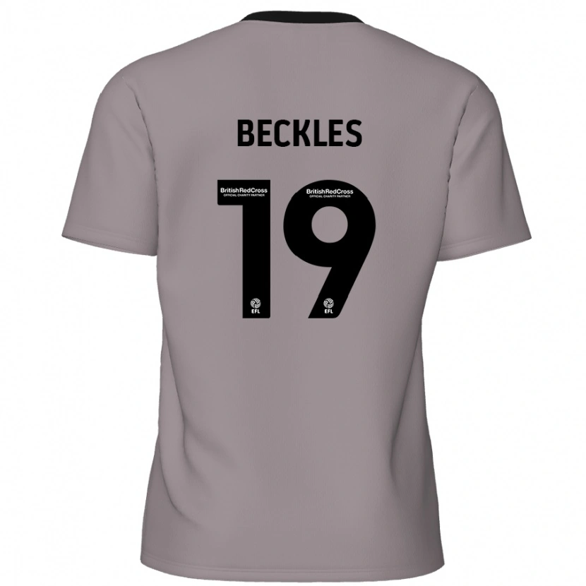 Danxen Kobiety Omar Beckles #19 Szary Wyjazdowa Koszulka 2024/25 Koszulki Klubowe