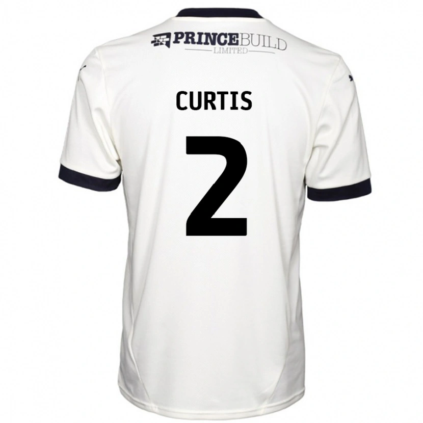 Danxen Kobiety Sam Curtis #2 Łamana Biel Czarny Wyjazdowa Koszulka 2024/25 Koszulki Klubowe