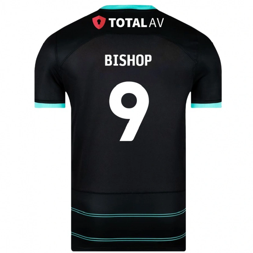 Danxen Kobiety Colby Bishop #9 Czarny Wyjazdowa Koszulka 2024/25 Koszulki Klubowe