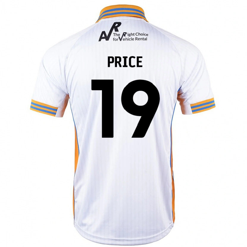 Danxen Kobiety Jack Price #19 Biały Wyjazdowa Koszulka 2024/25 Koszulki Klubowe