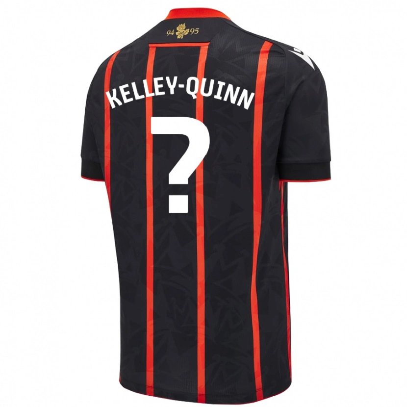 Danxen Kobiety Leon Kelley-Quinn #0 Czarny Czerwony Wyjazdowa Koszulka 2024/25 Koszulki Klubowe