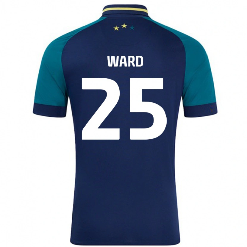 Danxen Kobiety Danny Ward #25 Granatowy Ciemnozielony Wyjazdowa Koszulka 2024/25 Koszulki Klubowe
