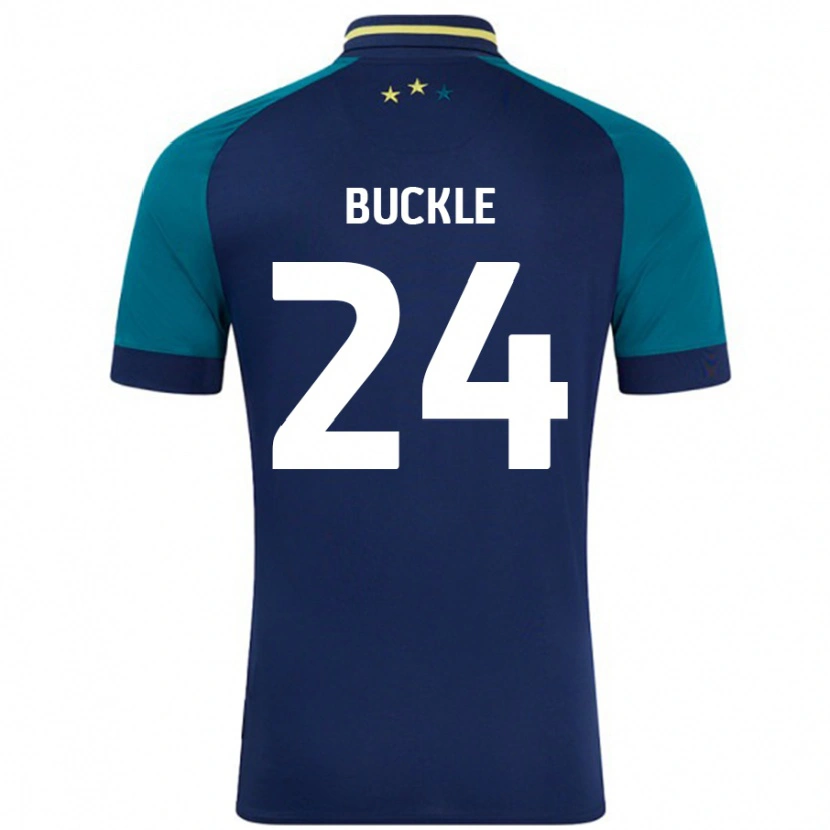 Danxen Kobiety Sharone Buckle #24 Granatowy Ciemnozielony Wyjazdowa Koszulka 2024/25 Koszulki Klubowe