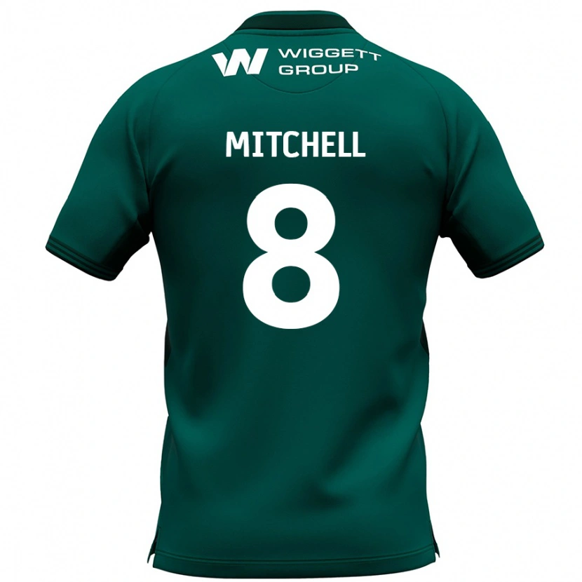 Danxen Kobiety Billy Mitchell #8 Zielony Wyjazdowa Koszulka 2024/25 Koszulki Klubowe