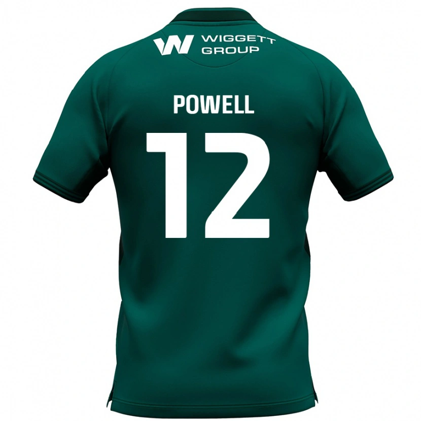 Danxen Kobiety Beth Powell #12 Zielony Wyjazdowa Koszulka 2024/25 Koszulki Klubowe