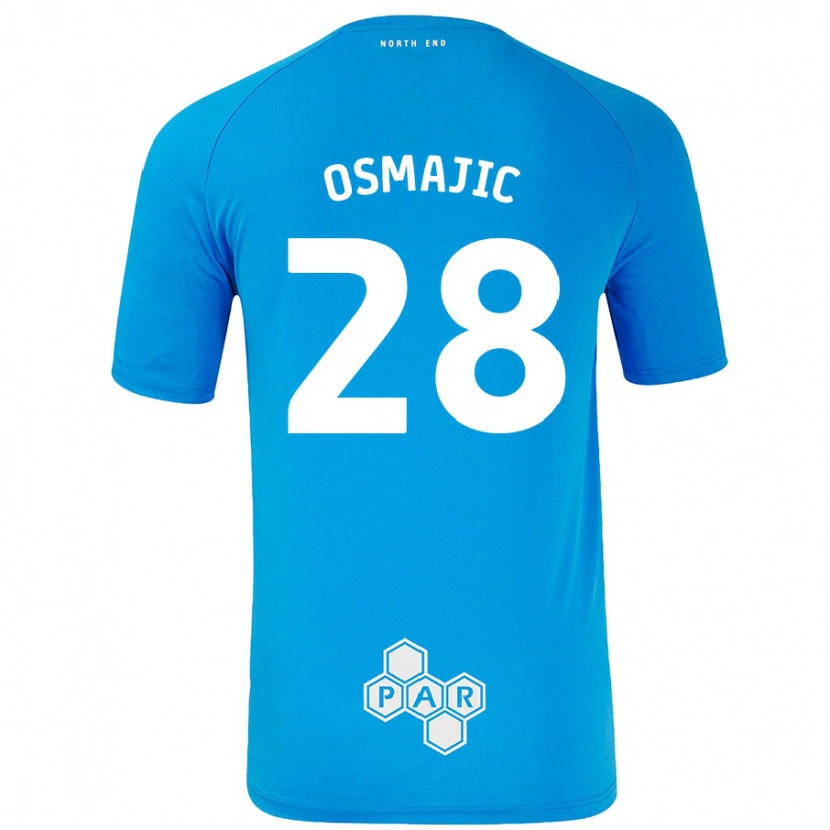 Danxen Kobiety Milutin Osmajic #28 Niebieski Wyjazdowa Koszulka 2024/25 Koszulki Klubowe