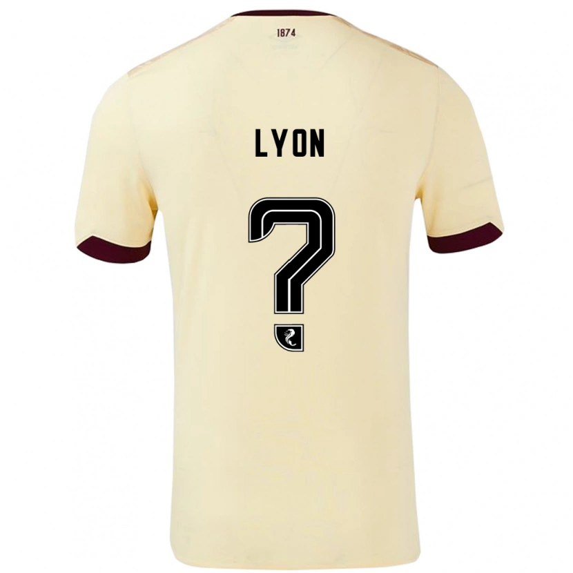 Danxen Kobiety Jack Lyon #0 Kremowy Burgundowy Wyjazdowa Koszulka 2024/25 Koszulki Klubowe