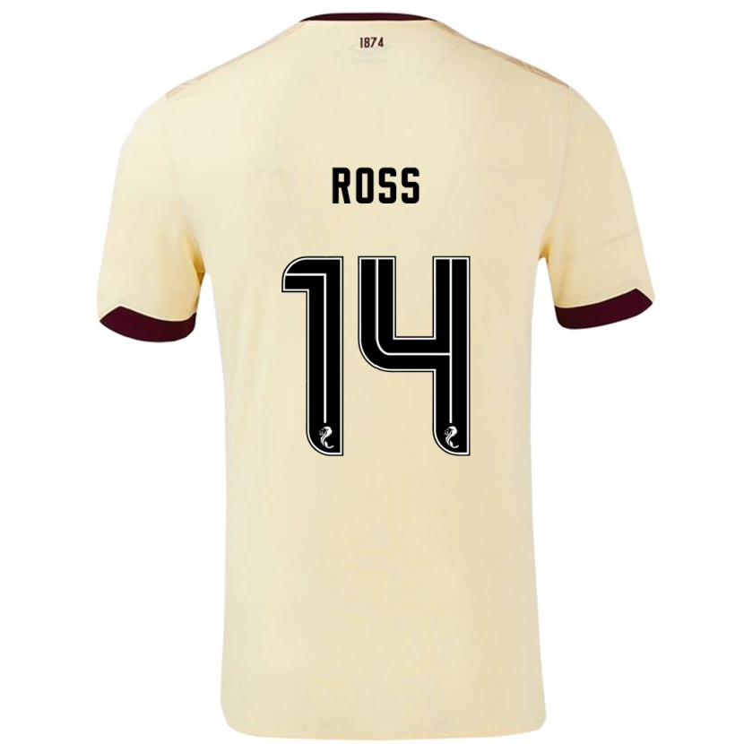 Danxen Kobiety Mackenzie Ross #14 Kremowy Burgundowy Wyjazdowa Koszulka 2024/25 Koszulki Klubowe