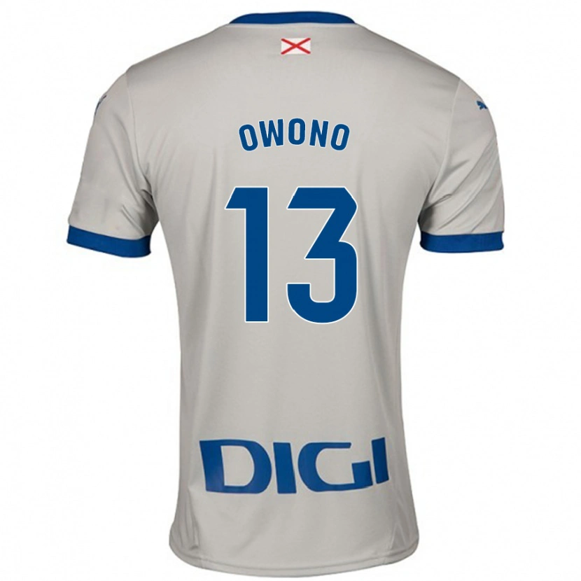 Danxen Kobiety Jesús Owono #13 Jasnoszary Wyjazdowa Koszulka 2024/25 Koszulki Klubowe