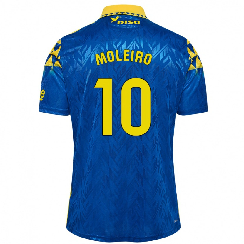 Danxen Kobiety Alberto Moleiro #10 Niebiesko-Żółty Wyjazdowa Koszulka 2024/25 Koszulki Klubowe