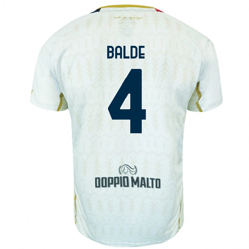 Danxen Kobiety Mamadou Balde #4 Biały Wyjazdowa Koszulka 2024/25 Koszulki Klubowe