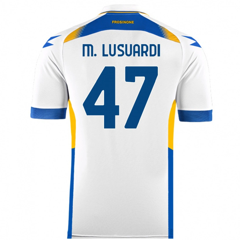 Danxen Kobiety Mateus Lusuardi #47 Biały Wyjazdowa Koszulka 2024/25 Koszulki Klubowe