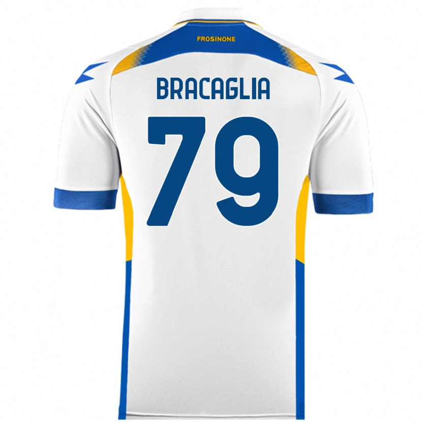 Danxen Kobiety Gabriele Bracaglia #79 Biały Wyjazdowa Koszulka 2024/25 Koszulki Klubowe