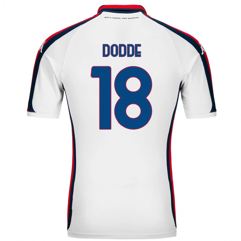 Danxen Kobiety Filippo Dodde #18 Biały Wyjazdowa Koszulka 2024/25 Koszulki Klubowe