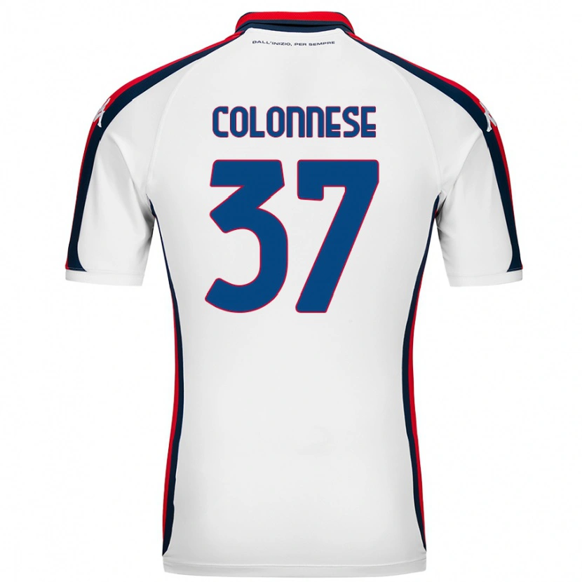 Danxen Kobiety Lorenzo Colonnese #37 Biały Wyjazdowa Koszulka 2024/25 Koszulki Klubowe