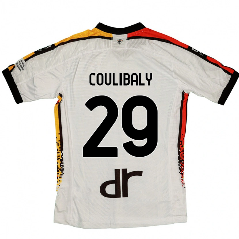 Danxen Kobiety Lassana Coulibaly #29 Biały Czarny Wyjazdowa Koszulka 2024/25 Koszulki Klubowe
