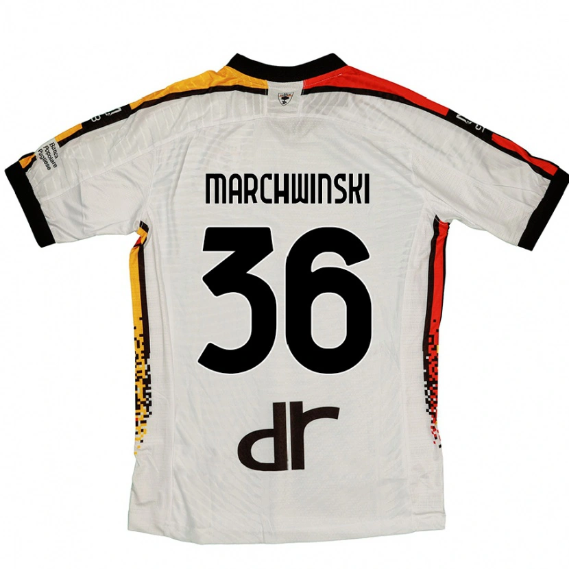 Danxen Kobiety Filip Marchwinski #36 Biały Czarny Wyjazdowa Koszulka 2024/25 Koszulki Klubowe