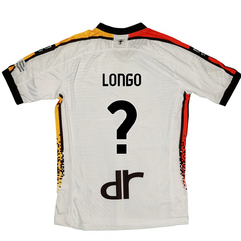 Danxen Kobiety Francesco Longo #0 Biały Czarny Wyjazdowa Koszulka 2024/25 Koszulki Klubowe