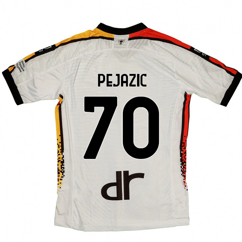 Danxen Kobiety Mario Pejazic #70 Biały Czarny Wyjazdowa Koszulka 2024/25 Koszulki Klubowe