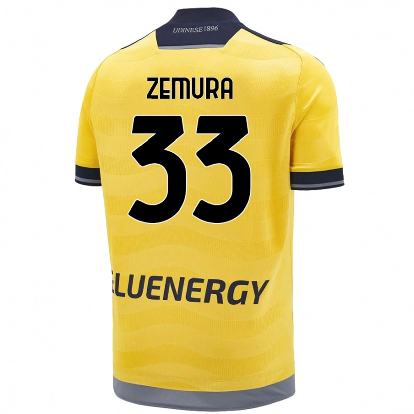 Danxen Kobiety Jordan Zemura #33 Złoty Wyjazdowa Koszulka 2024/25 Koszulki Klubowe