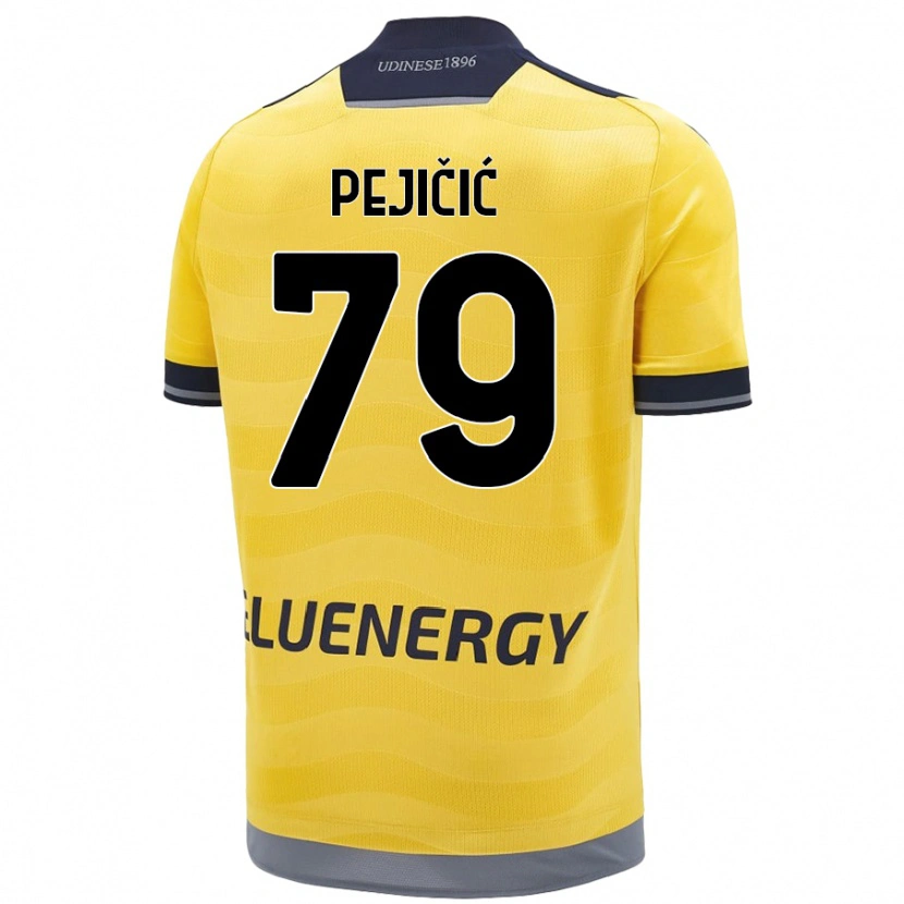 Danxen Kobiety David Pejičić #79 Złoty Wyjazdowa Koszulka 2024/25 Koszulki Klubowe