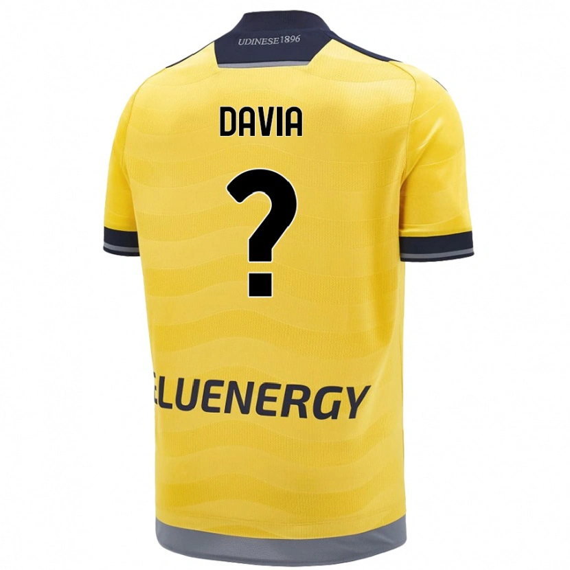 Danxen Kobiety Emiliano Davia #0 Złoty Wyjazdowa Koszulka 2024/25 Koszulki Klubowe