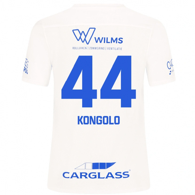 Danxen Kobiety Josue Kongolo #44 Biały Wyjazdowa Koszulka 2024/25 Koszulki Klubowe